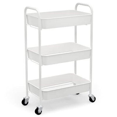 3-Tier Rolling Metal Storage Utility Cart