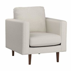 Revolve Modern Upholstered Armchair with Tapered Legs