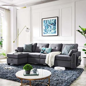 Reversible Sectional L-Shape Sofa Couch
