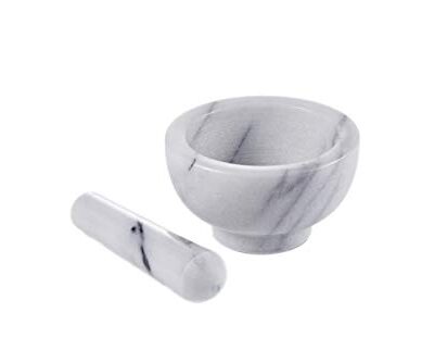 Mortar and Pestle Polished Natural Stone Set