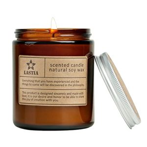 Lastia Large Glass Jar Natural Soy Scented Candle