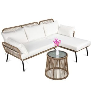 Outdoor Rope Woven Patio Sectional