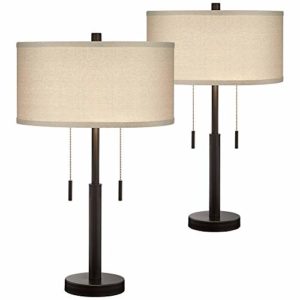 Bernie Industrial Nightstand Lamps Set of 2 with USB Charging Ports