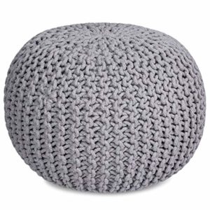 Round Knit Pouf Foot Stool Ottoman