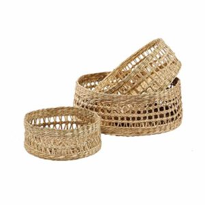 Artera Round Handwoven 3-Piece Wicker Baskets