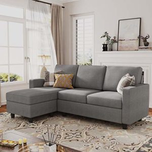 Reversible Convertible Sectional Sofa Couch