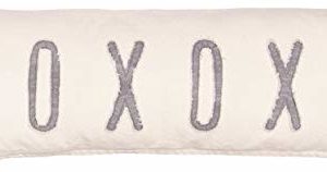 Mud Pie Washed Canvas XOXOXO Long Pillow