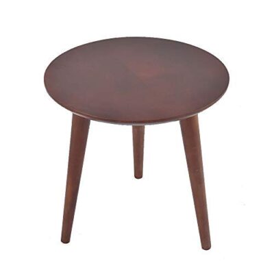 Small Round Solid Wood Side Table