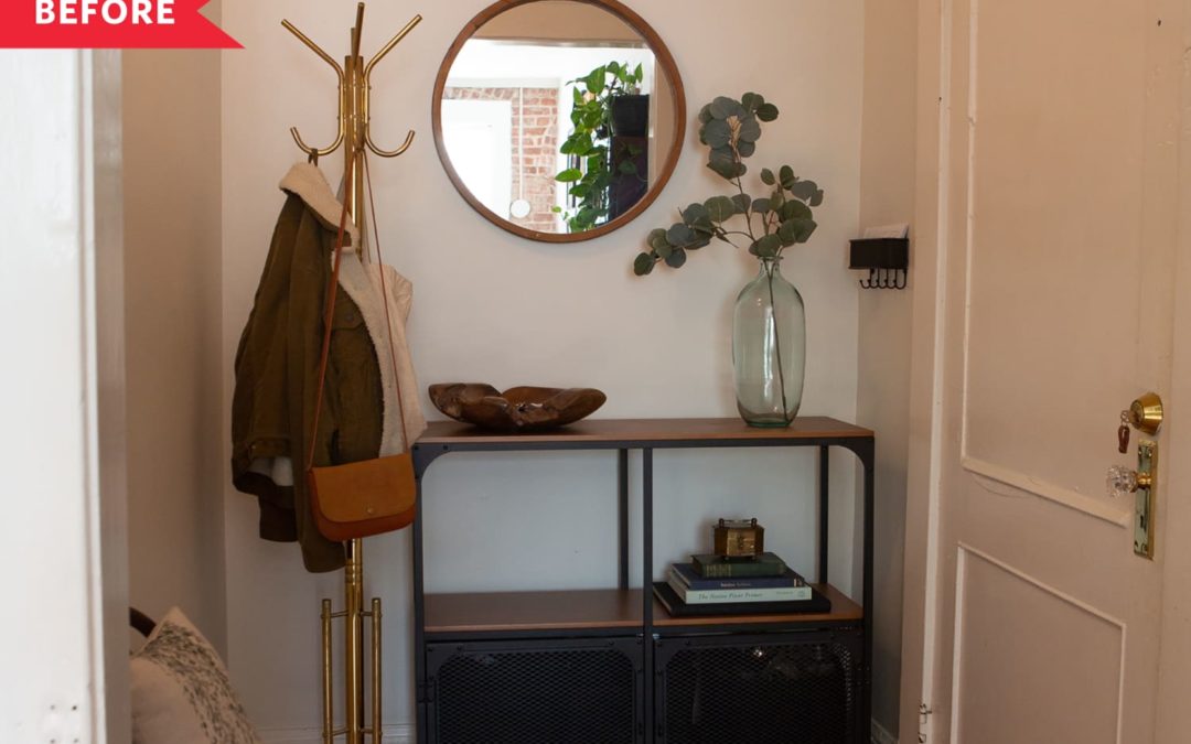 B&A: A 500-Square-Foot Rental’s Budget Redo Includes a Now Unrecognizable Entry