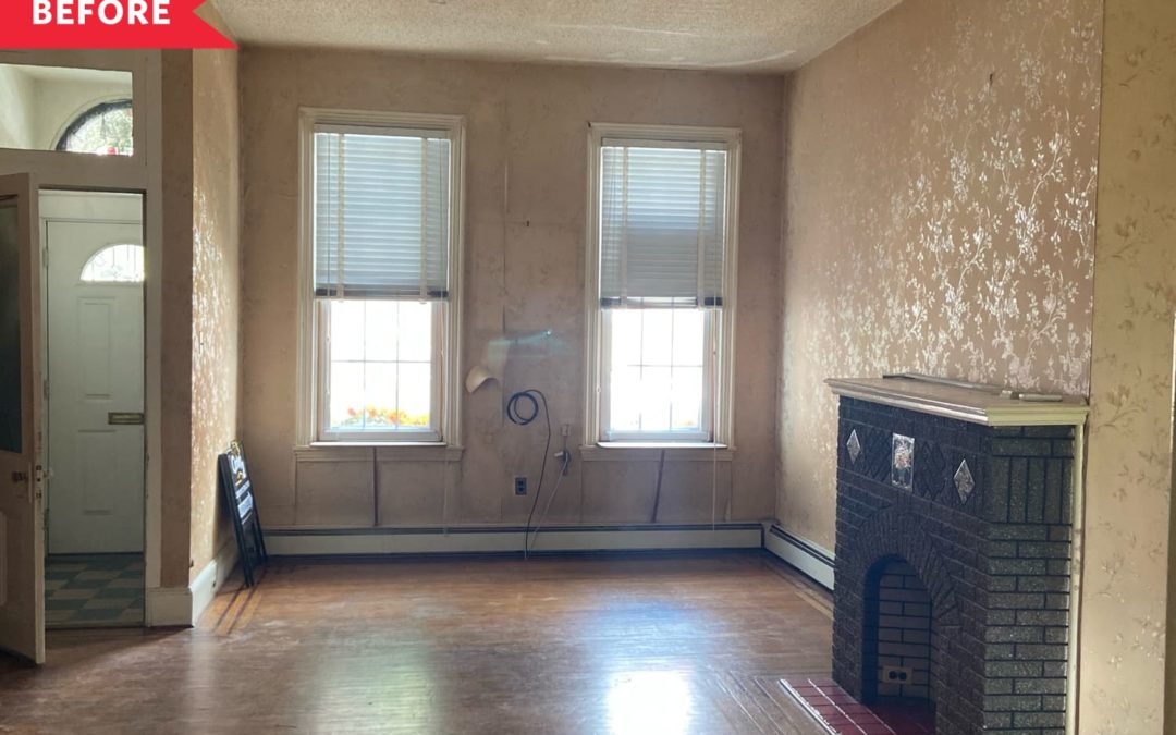 B&A: DIYs and 20 Gallons of Paint Totally Transformed This Old Wallpapered Phill