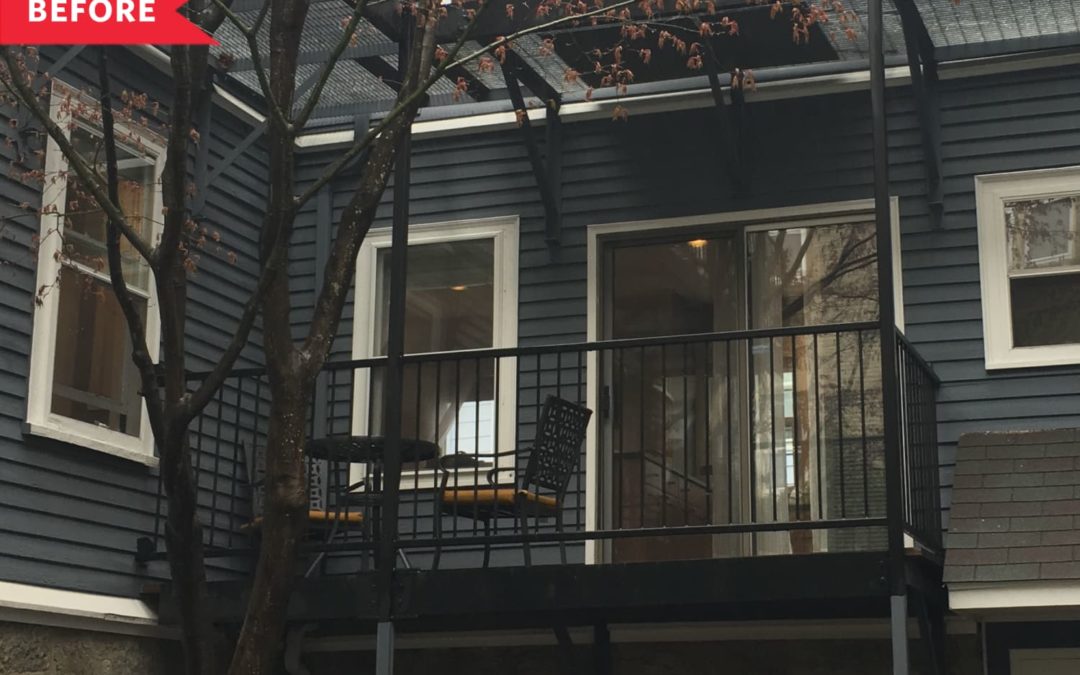 Before & After: A Small, Boring Balcony Becomes a Charming Oasis for $600
