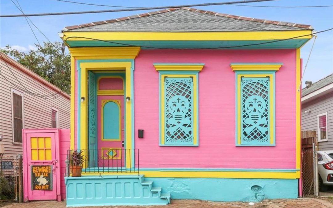 There’s a Hot Pink Shotgun House for Sale in New Orleans — With a Lush Backyard