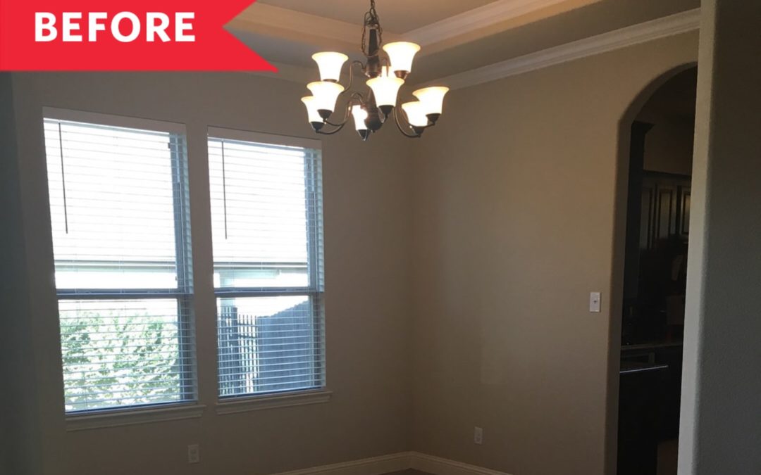 B&A: A “Beige, Brown, and Boring” Dining Room Gets a Cheery Upgrade for $5,000
