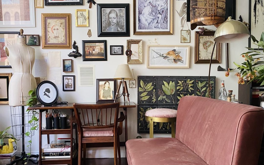 A Romantic, Lush Apartment Fills 650 Square Feet with Secondhand Finds