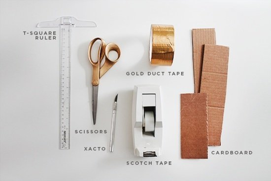 Last Minute Thanksgiving DIY: Gold Geo Napkin Rings in 5 Minutes