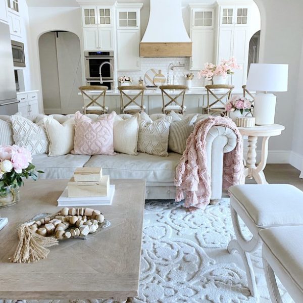 My Texas House Cameron Tufted Diamond Cotton Throw, Easy Wash, 50 x 60, Rose Smoke