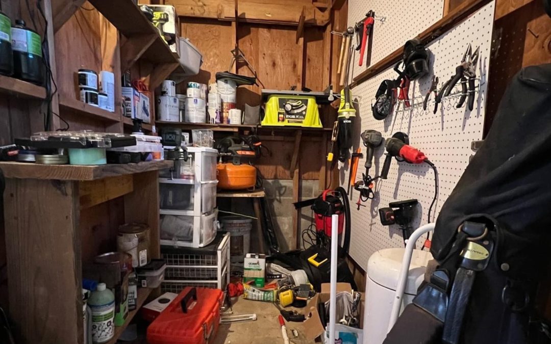B&A: Black Paint and Strategic Storage Make This Tool Shed Look Chic