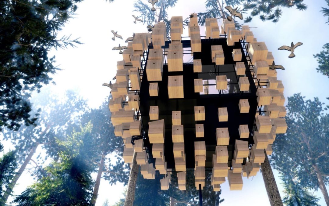 This Floating Hotel Room Is Wrapped In Birdhouses