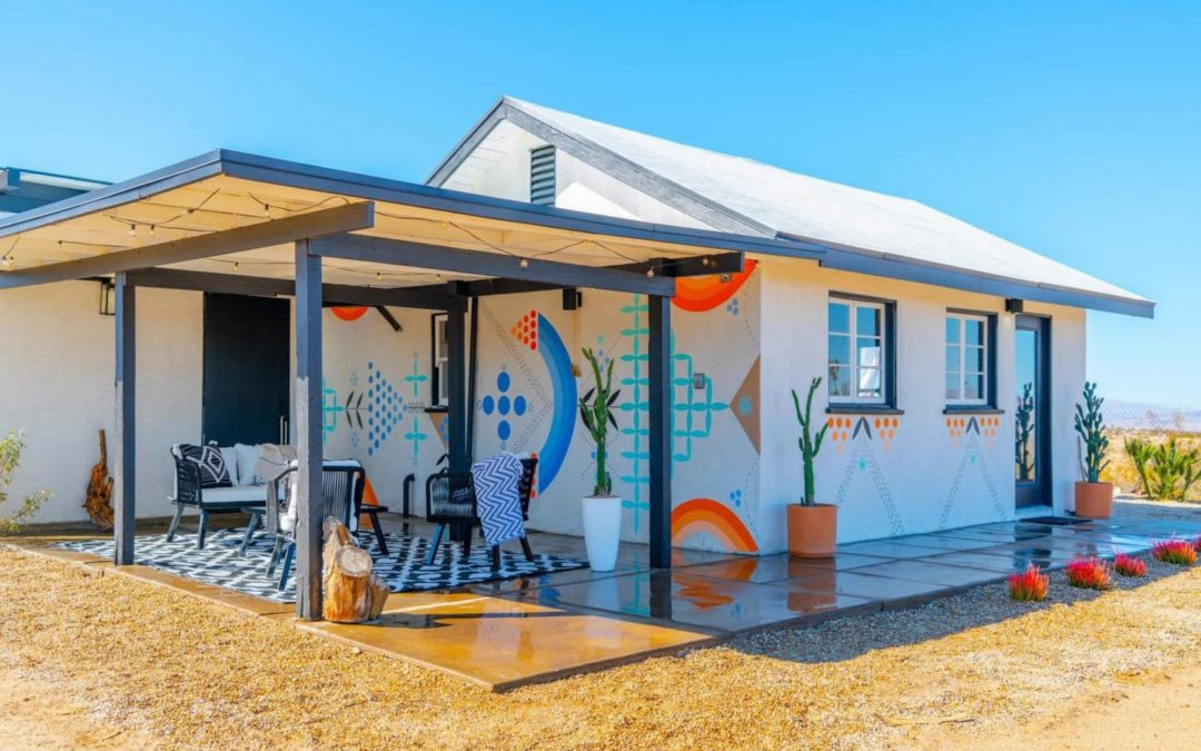 This Painted Stucco Haven Is for Sale in the Southern California Desert