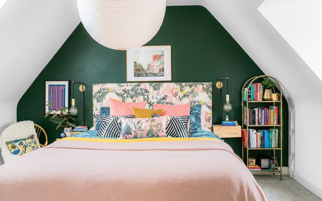 Colourful artwork and clever upcycles have brightened up this white-washed new build