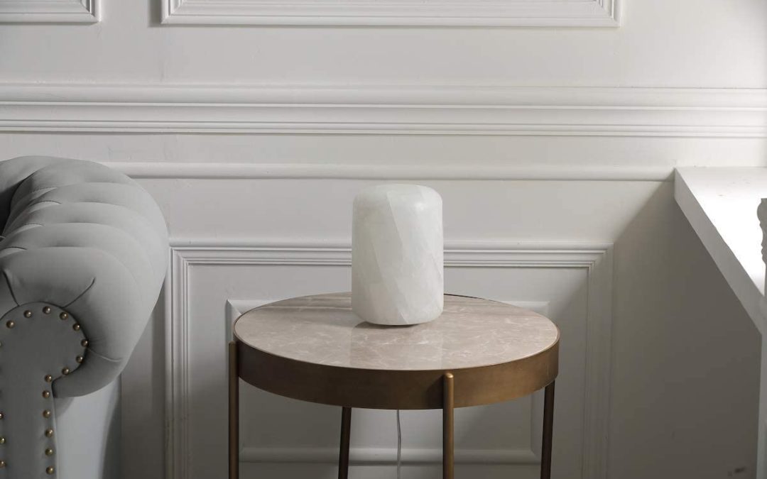 Product Of The Week: Stone Table Lamp Carved from Natural Calcite
