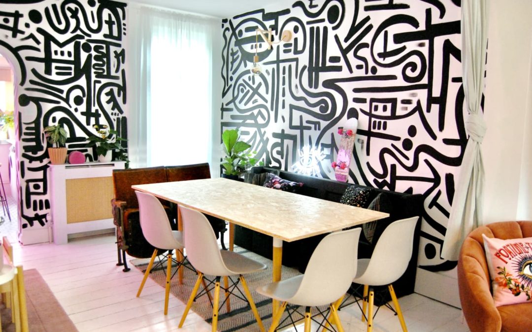 A Neon, Pink, and Eyeball Motif-Filled Victorian Terrace in South London