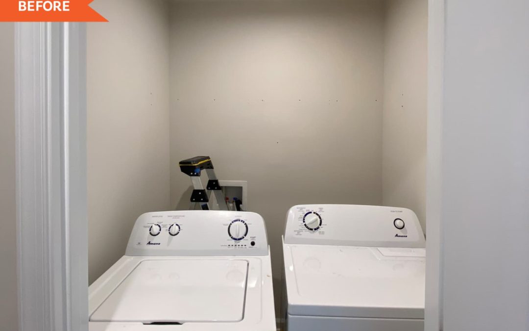B&A: A $502 Redo Packs This Small Laundry Room with Smart Space-Saving Solutions