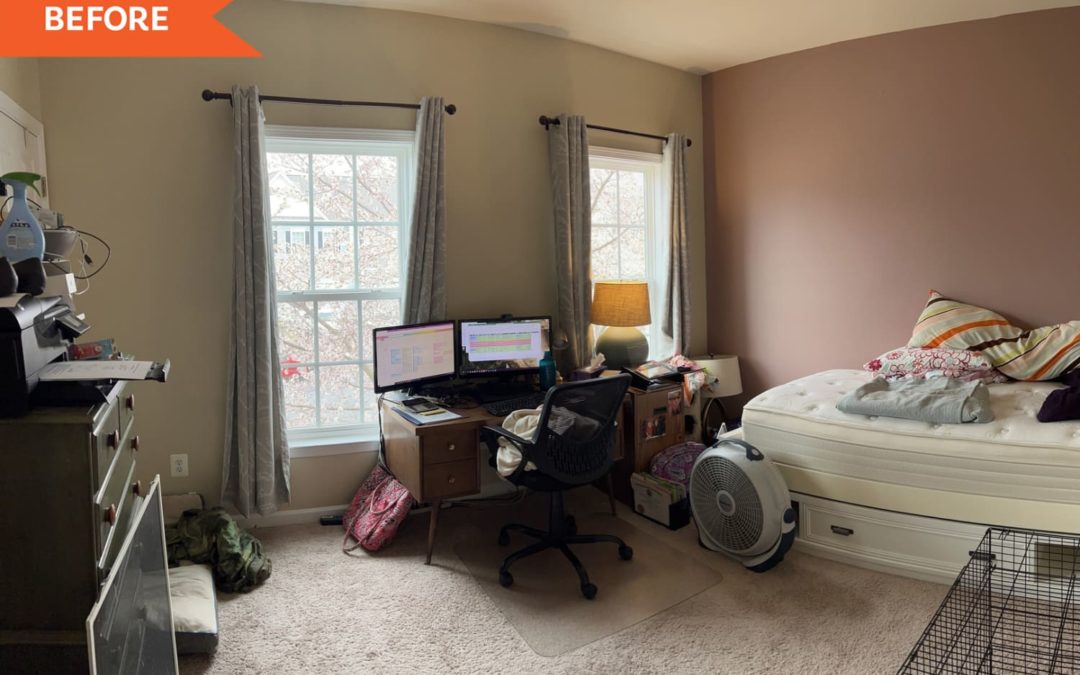 B&A: A “Junk Room” Home Office Gets a Jaw-Dropping Transformation for $1,000