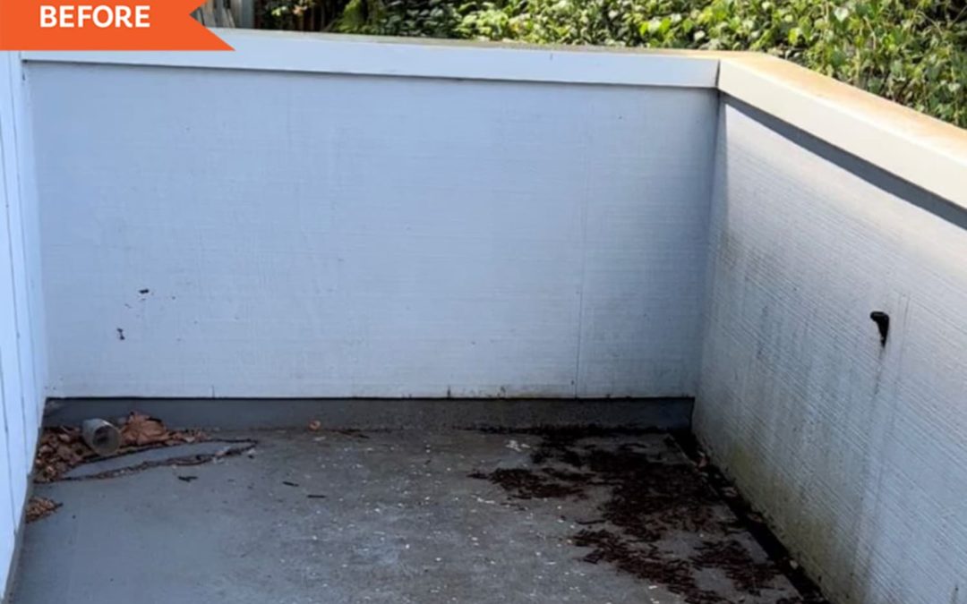 B&A: Color, Pattern, and DIY Flower Boxes Totally Transform This Dingy Balcony