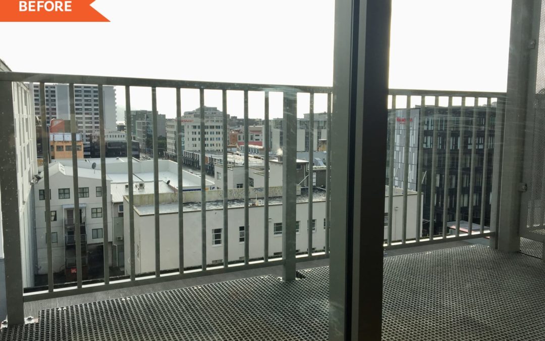 B&A: Woven Materials Warm up a Once-Bleak Balcony in This Dreamy $264 Redo