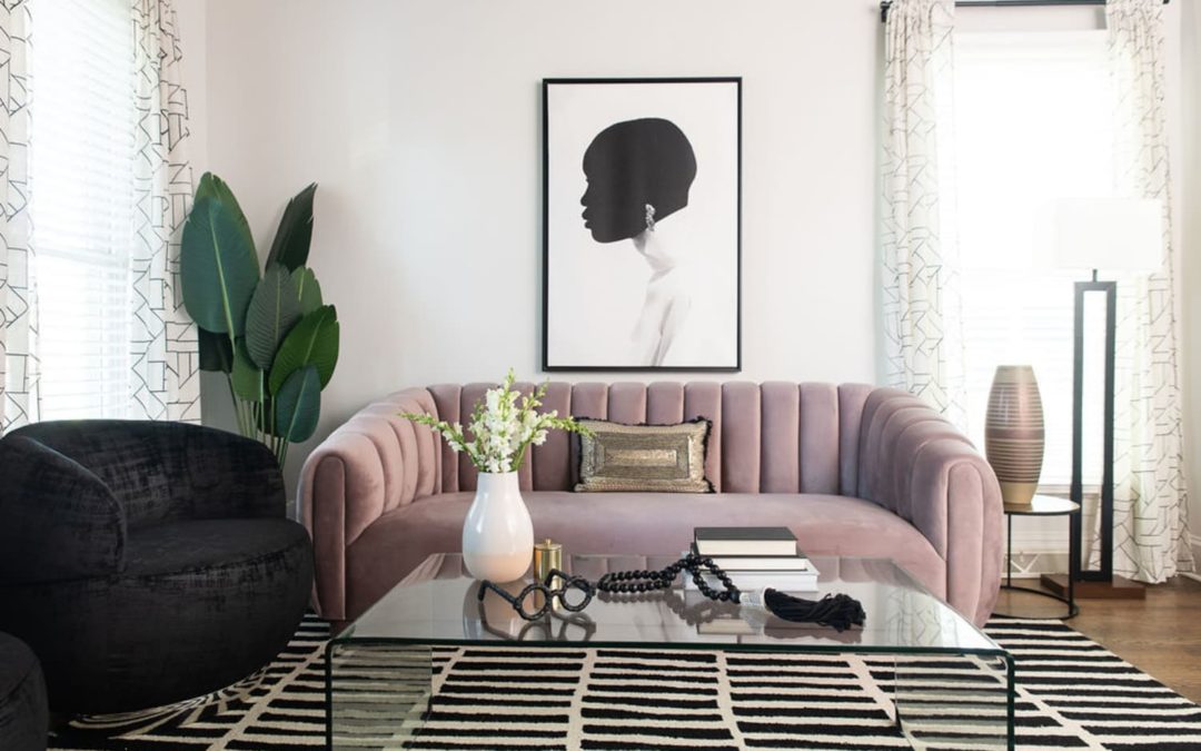 A Designer Spices Up a Black and White Palette With Pops of Warm Color and Art