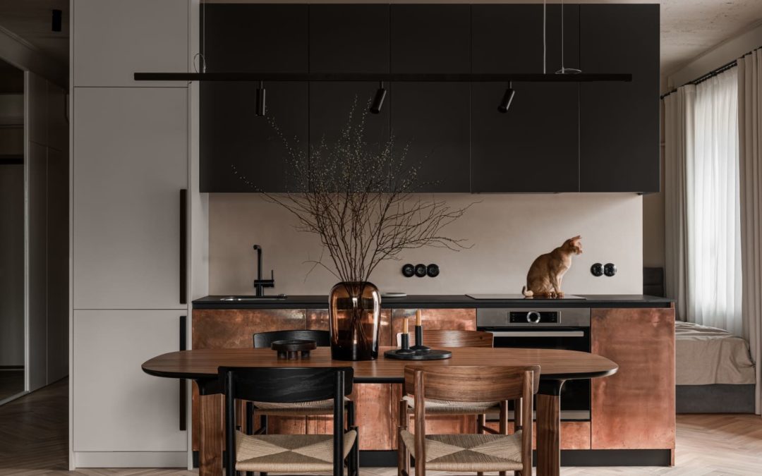 This Minimal & Modern 538-Square-Foot Ukraine Studio Apartment Feels Much Larger