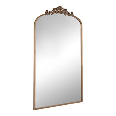 Antique Vintage Full-Length Arched Gold Wall Mirror 24x42