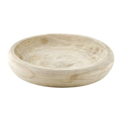 Table Sugar Hand Carved Paulownia Wood Serving Bowl