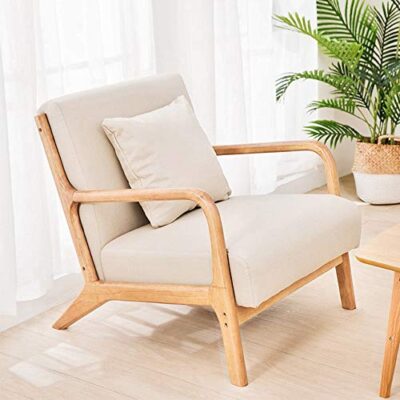 Wooden Mid Century Modern Accent Chair