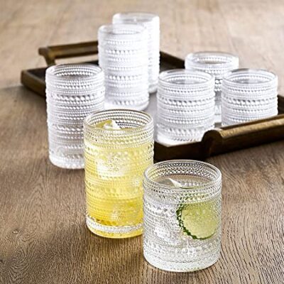 8-Piece Vintage Glassware Drinking Glasses Set