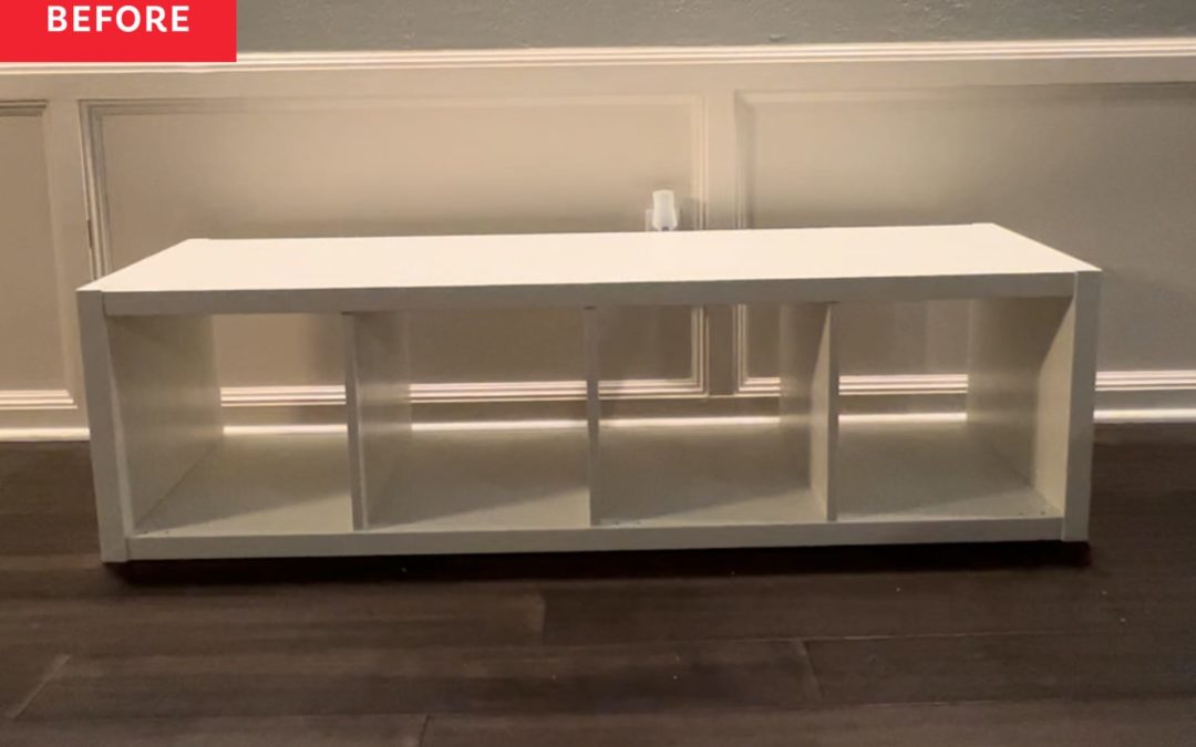 B&A: A $60 No-Power-Tools Hack Turns an IKEA KALLAX into a Luxe Media Console