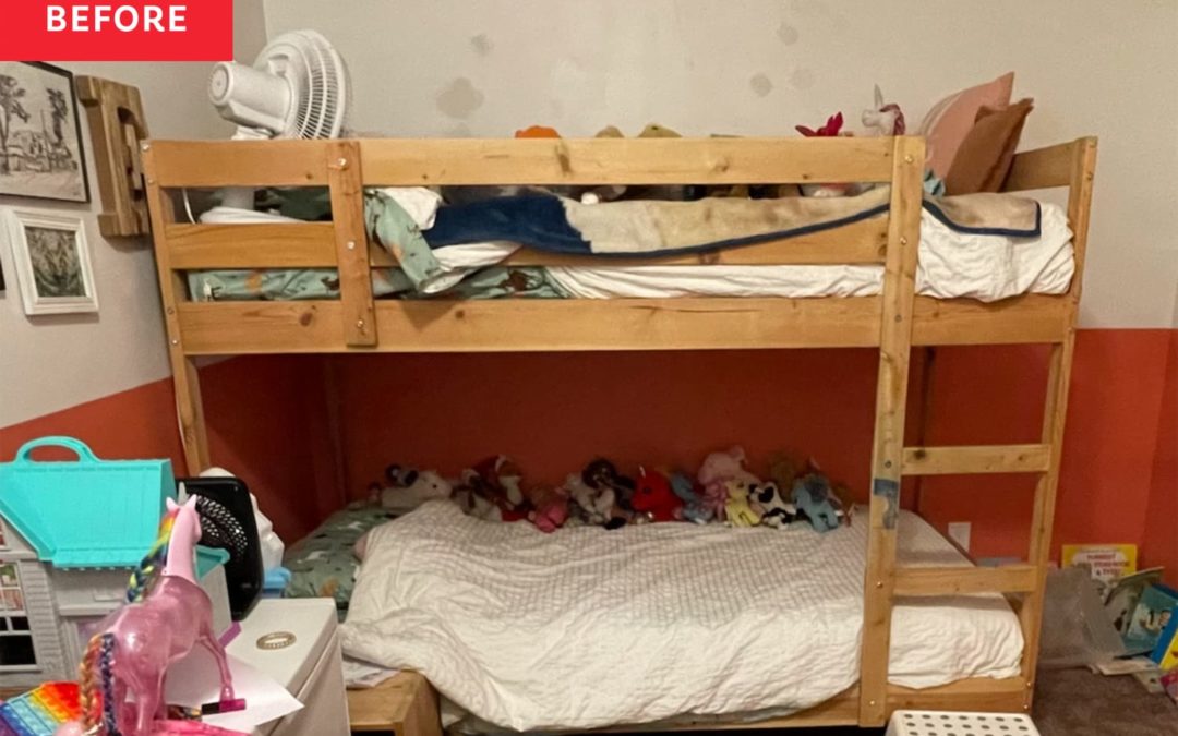 B&A: A Hand-Me-Down Bunk Bed Inspires a Whole-Room Redo in a Cheery Color Combo