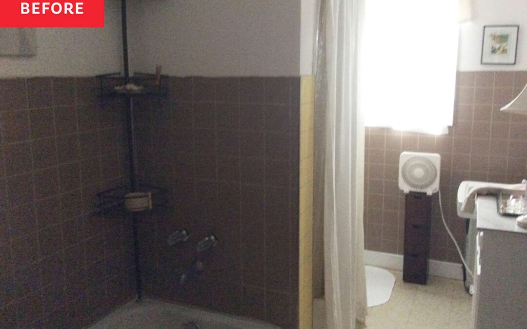 A “Gloomy & Cave-Like” Bathroom from 1942 Feels 2x as Bright After a Renovation