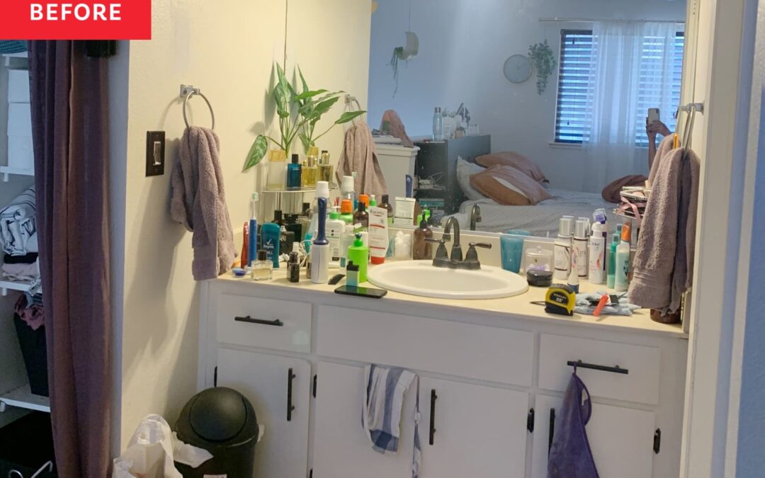 A Cluttered Bathroom’s $600 Makeover Is “Like a Boutique Hotel”