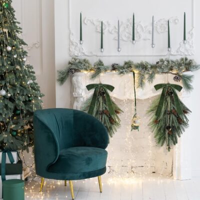 2 Pcs 24" Christmas Teardrop Swag