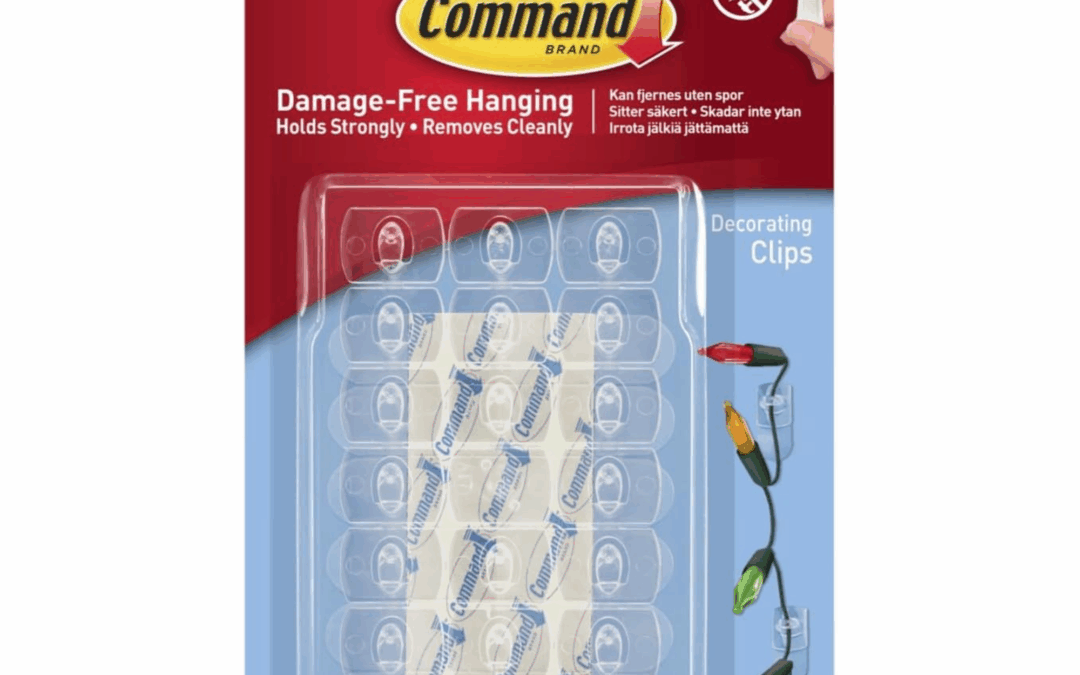 These handy clips from Amazon will hang your Christmas lights invisibly, and leave no marks when you have to take them down