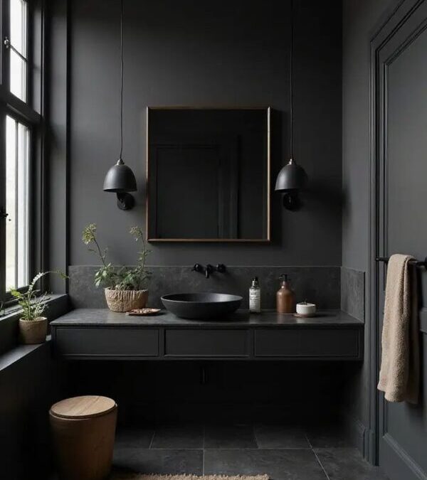 Bathroom Spa Noir: The Dark, Moody Sanctuary Trend Taking Over 2026